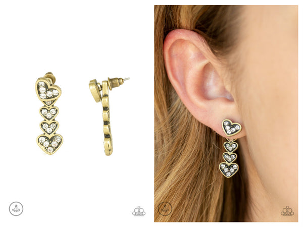 Heartthrob Twinkle - Brass Post Earring