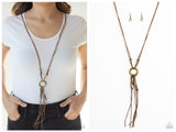Tasseled Trinket - Brass Necklace