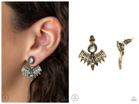 Wing Fling - Brass Post Earring