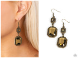 Starry-Eyed Sparkle - Brass Earring