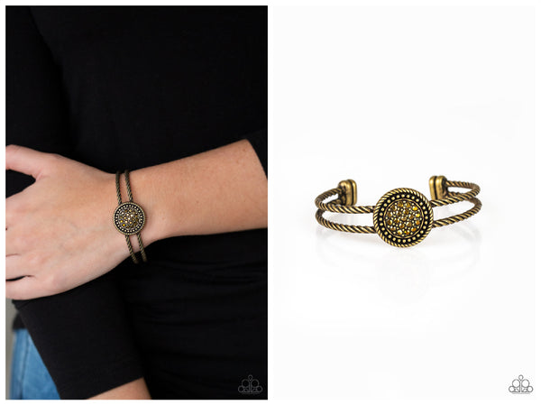 Definitely Dazzling - Brass Bracelet