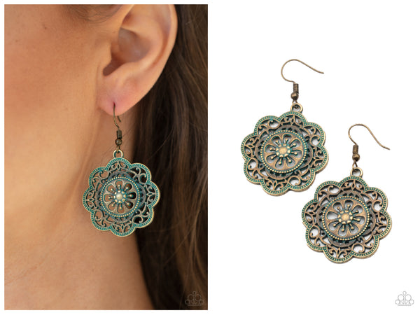 Western Mandalas - Brass Earring