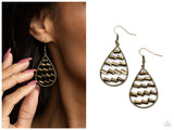 Glitzy Grit - Brass Earring