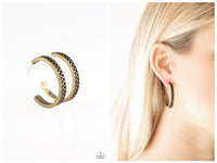 Rugged Retro - Brass Hoop Earring