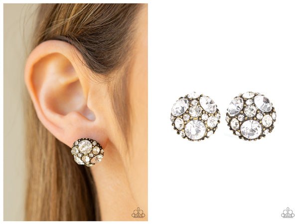 Diamond Daze - Brass Post Earring