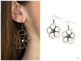 Petal Power - Brass Earring