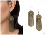 Fringe Control - Brass Earring
