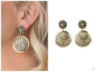 Fierce Florals - Brass Post Earring