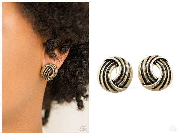 Rare Refinement - Brass Post Earring