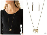 Abstract Aztec - Brass Necklace