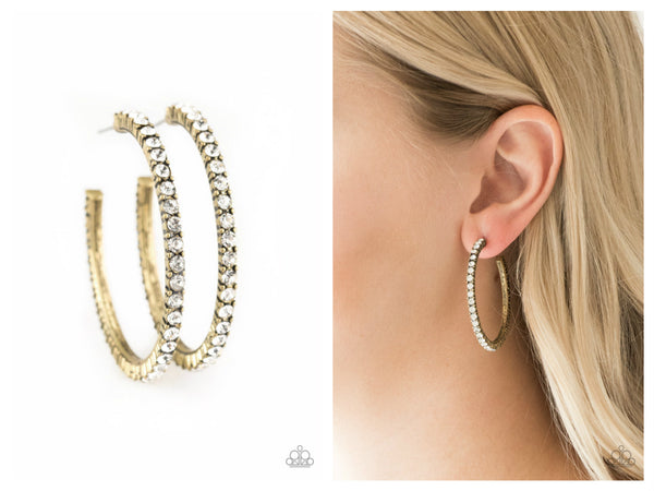 Must Be The Money - Brass Hoop Earring