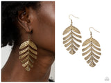 Palm Lagoon - Brass Earring