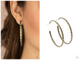 Grungy Grit - Brass Hoop Earring