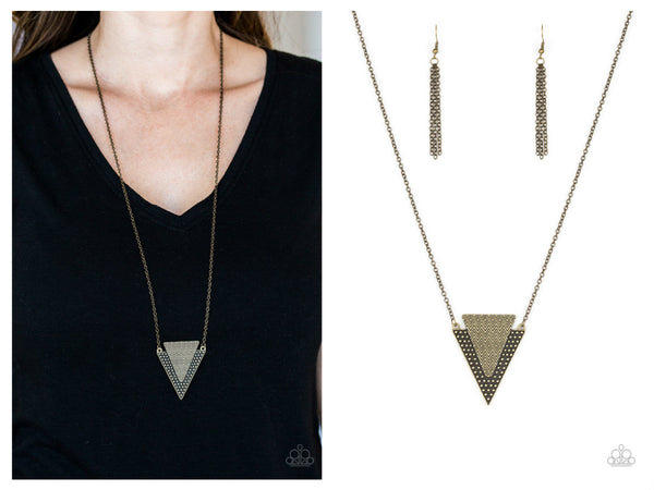 Ancient Arrow - Brass Necklace