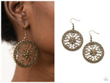 Floral Fortunes - Brass Earring