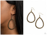 Standout Sparkle - Brass Earring