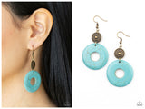 Earthy Epicenter - Brass Earring