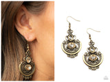 Unlimited Vacation - Brass Earring