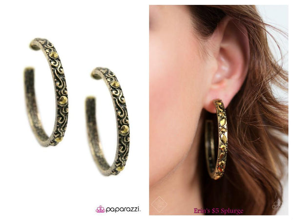 Million Dollar Mama  - Brass Hoop Earring