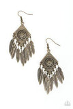 Western Rattler - Brass Earring