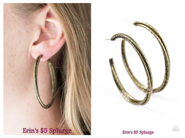 Born To Slay - Brass Hoop Earring