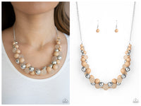 Bubbly Brilliance - Brown Necklace