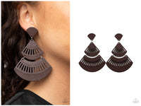 Oriental Oasis - Brown Post Earring