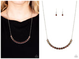 Throwing SHADES - Brown Necklace