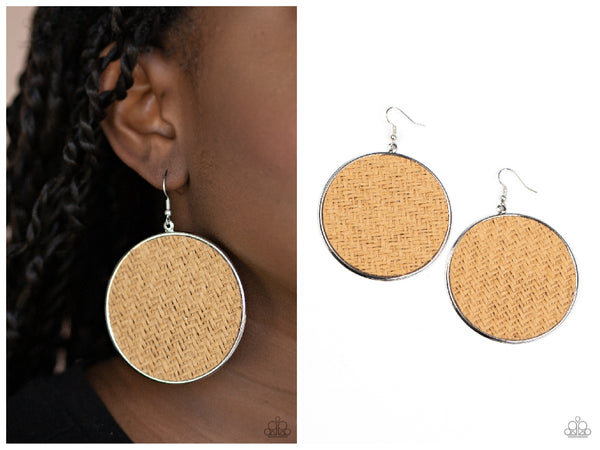 Wonderfully Woven - Brown Earring