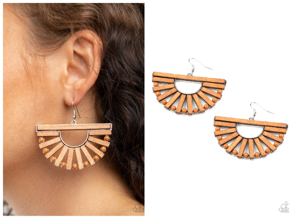 Wooden Wonderland - Brown Earring