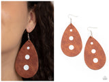 Rustic Torrent - Brown Earring