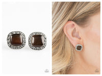 Ice Palace - Brown Post Earring