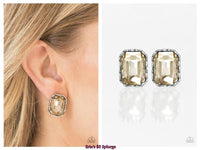 A Glamorous Evening - Brown Post Earring