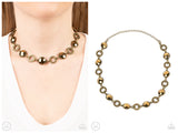 Rhinestone Rollout - Brass Choker