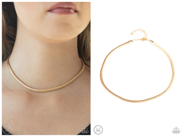 Flat Out Fierce - Gold Choker