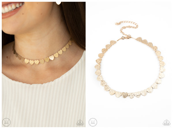 Playing HEART To Get - Gold Choker