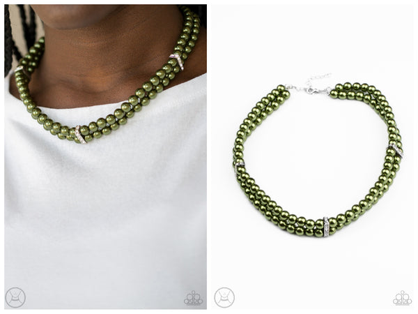 Put On Your Party Dress - Green Choker