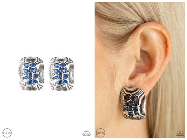 Darling Dazzle - Blue Clip-on Earring