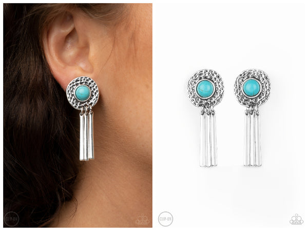 Desert Amulet - Blue Clip-on Earring