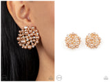 Head To Toe Twinkle - Brown Clip-on Earring