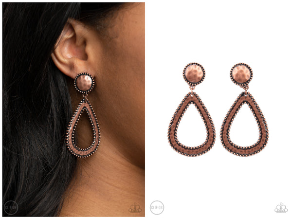 Beyond The Borders - Copper Clip-on Earring