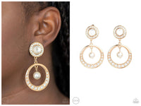 Regal Revel - Gold Clip-on Earring