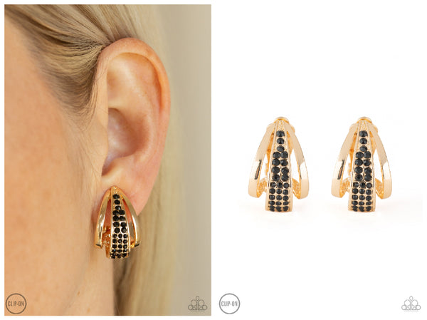 Bank Night - Gold Clip-on Earring