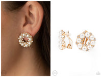 Roundabout Ritz - Gold Clip-on Earring