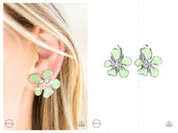 Island Iris - Green Clip-on Earring