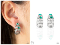 Bank Tank - Green Clip-on Earring