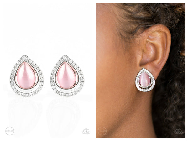 Noteworthy Shimmer - Pink Clip-on Earring