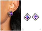 Cosmic Catwalk - Purple Clip-on Earring