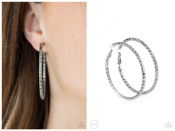 Subtly Sassy - Silver Clip-on Earring