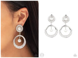 Royal Revival - White Clip-on Earring